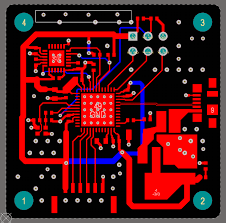 Multi- Layered custom PCB with STM32, USB interface, MPU-6050, voltage Regulator.